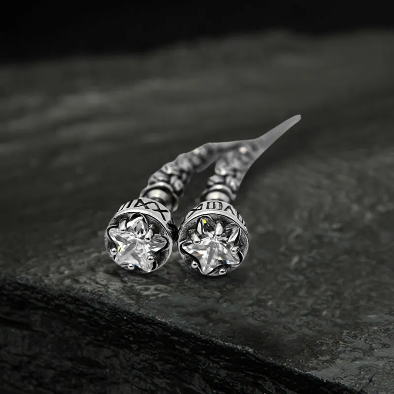 Gothic Wolf Fangs Stainless Steel Stud Earrings sold by GTHIC