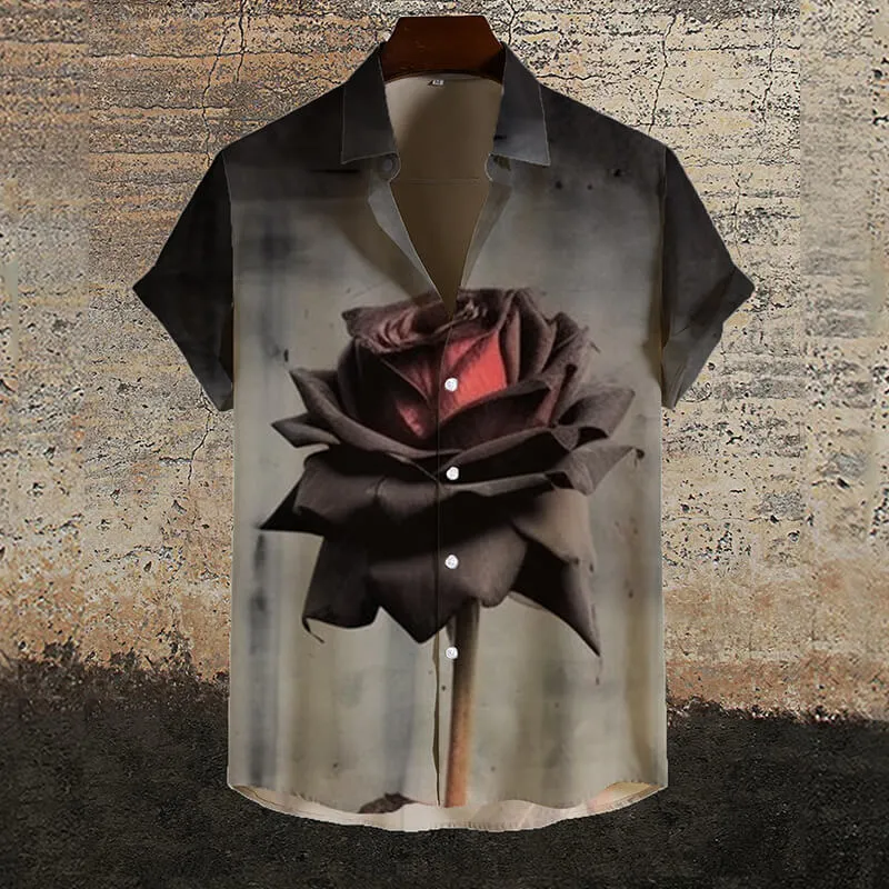 One Rose Gothic Short Sleeve Shirt sold by GTHIC