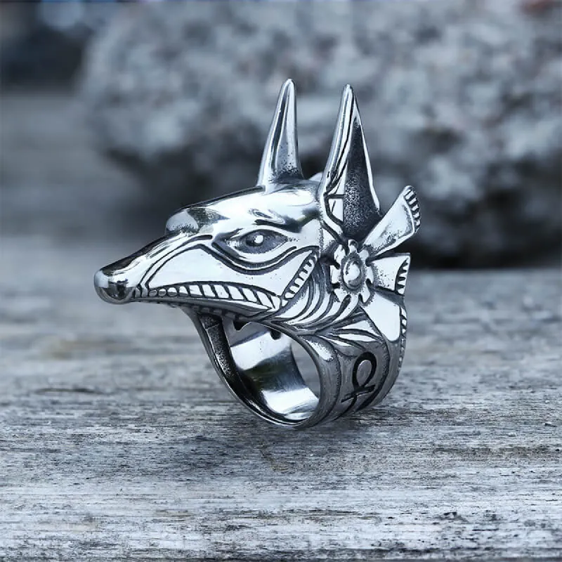 Anubis Ankh Stainless Steel Ring sold by GTHIC