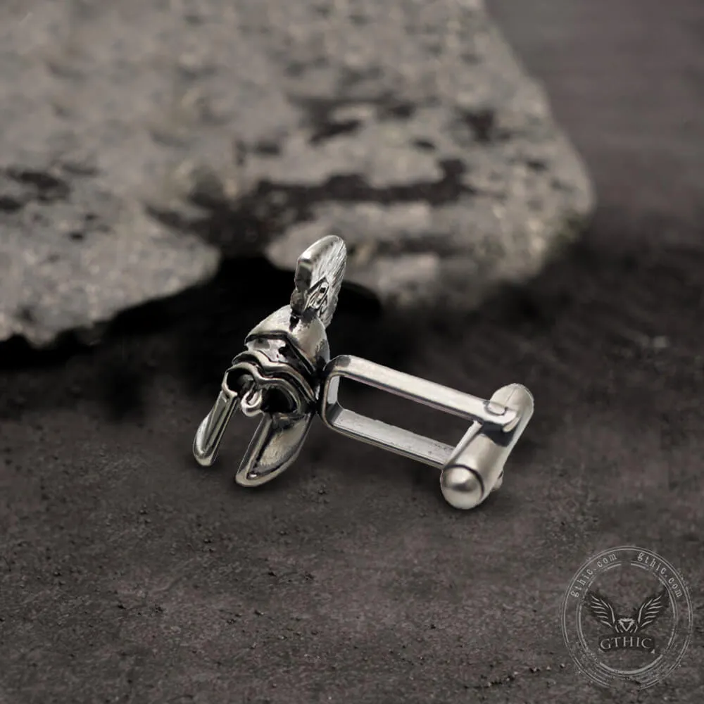 Vintage Spartan Helmet Brass Cufflinks Tie Clip sold by GTHIC product image thumbnail 5