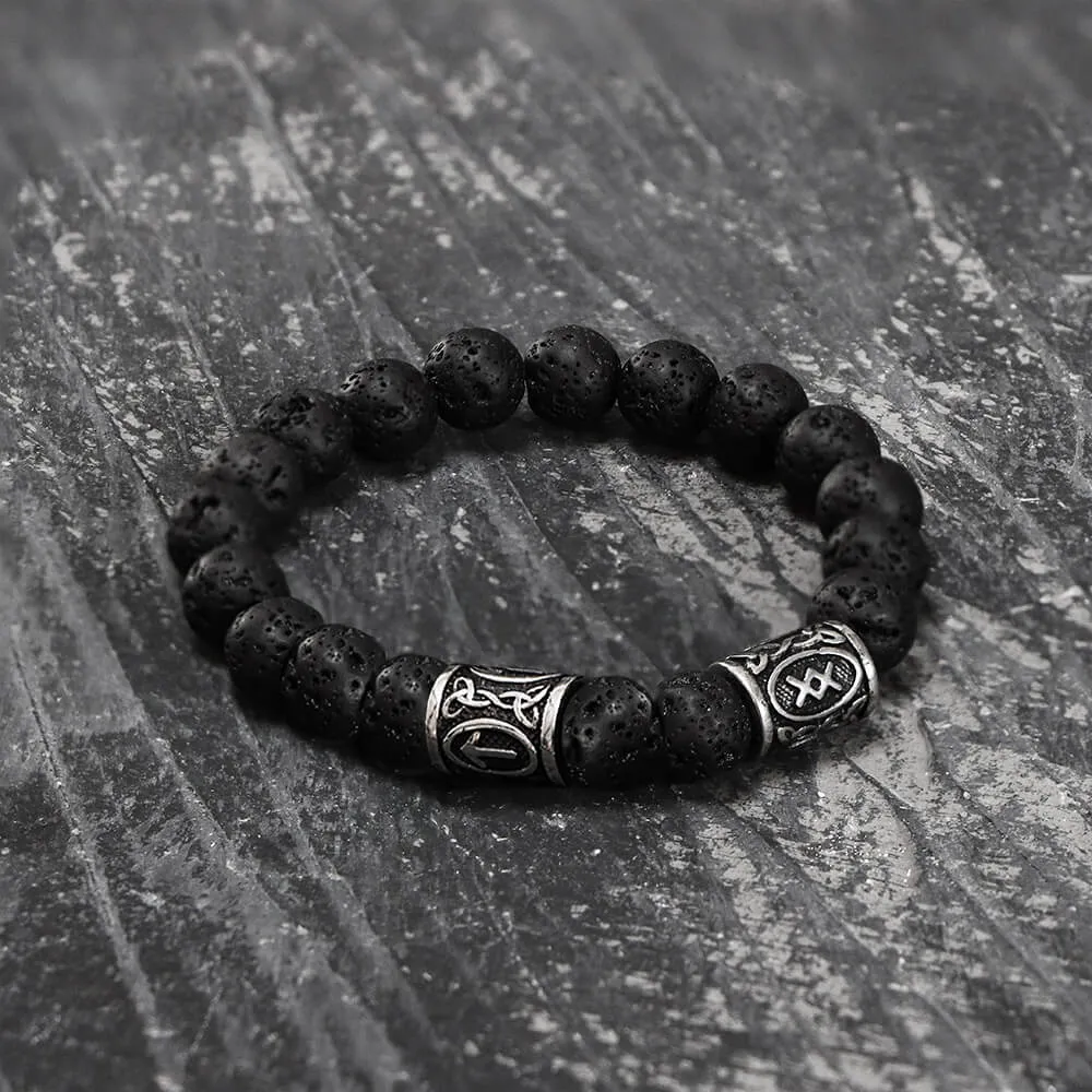 Celtic Knot Volcanic Rock Stainless Steel Bracelet sold by GTHIC product image thumbnail 5
