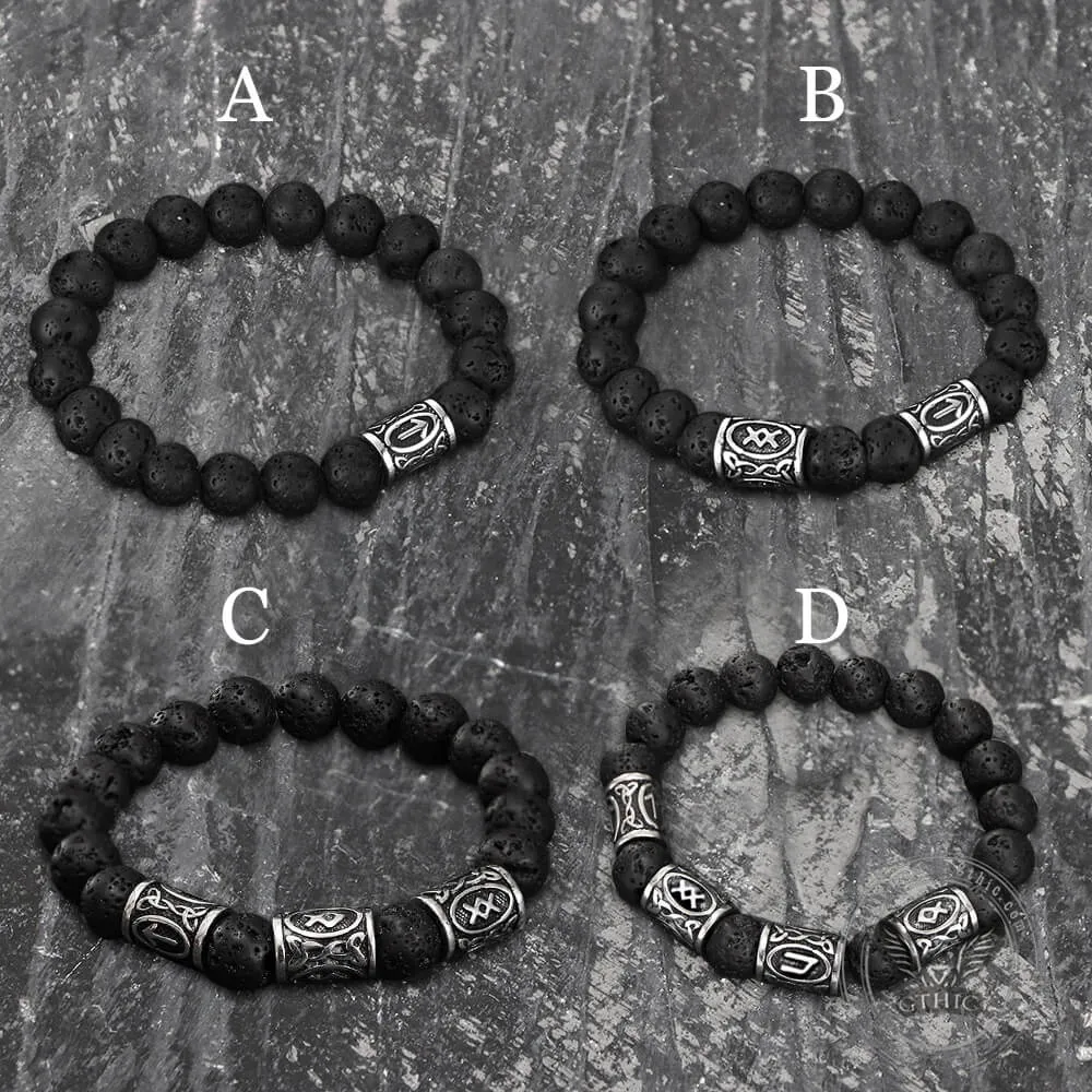 Celtic Knot Volcanic Rock Stainless Steel Bracelet sold by GTHIC product image thumbnail 3