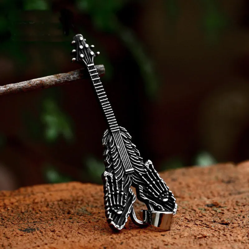 Vintage Rock Guitar Stainless Steel Pendant sold by GTHIC