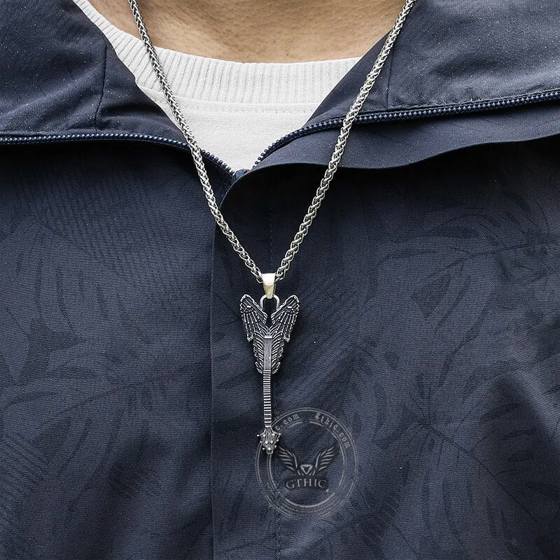 Vintage Rock Guitar Stainless Steel Pendant sold by GTHIC product image thumbnail 2