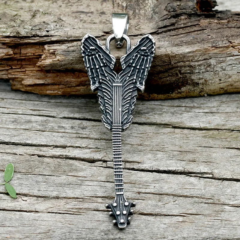 Vintage Rock Guitar Stainless Steel Pendant sold by GTHIC product image thumbnail 4