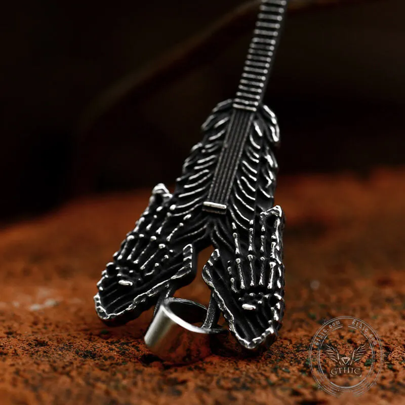 Vintage Rock Guitar Stainless Steel Pendant sold by GTHIC product image thumbnail 5