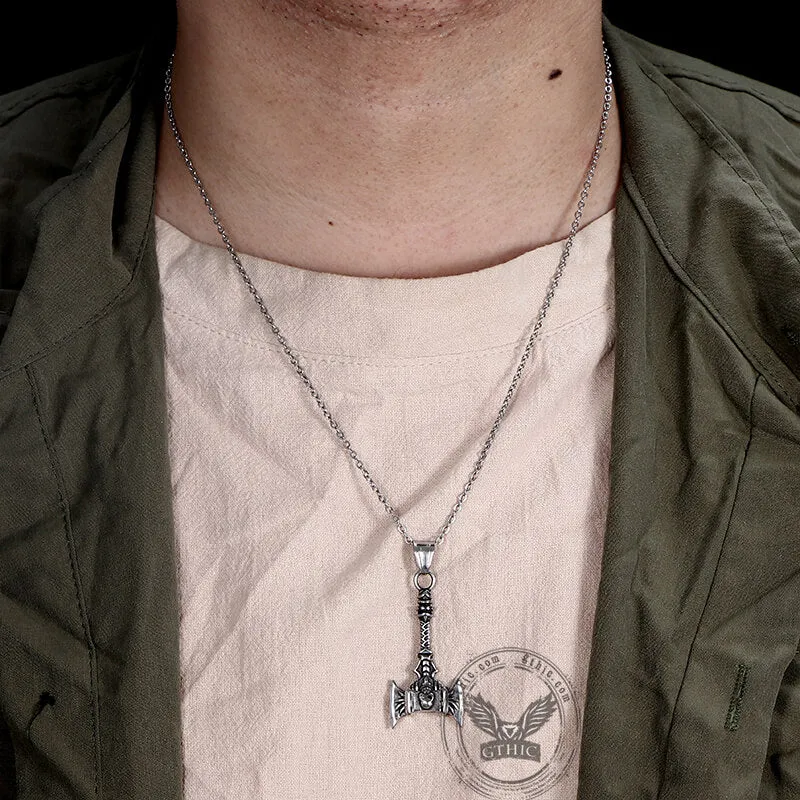 Skull Axe Stainless Steel Viking Pendant sold by GTHIC product image thumbnail 2