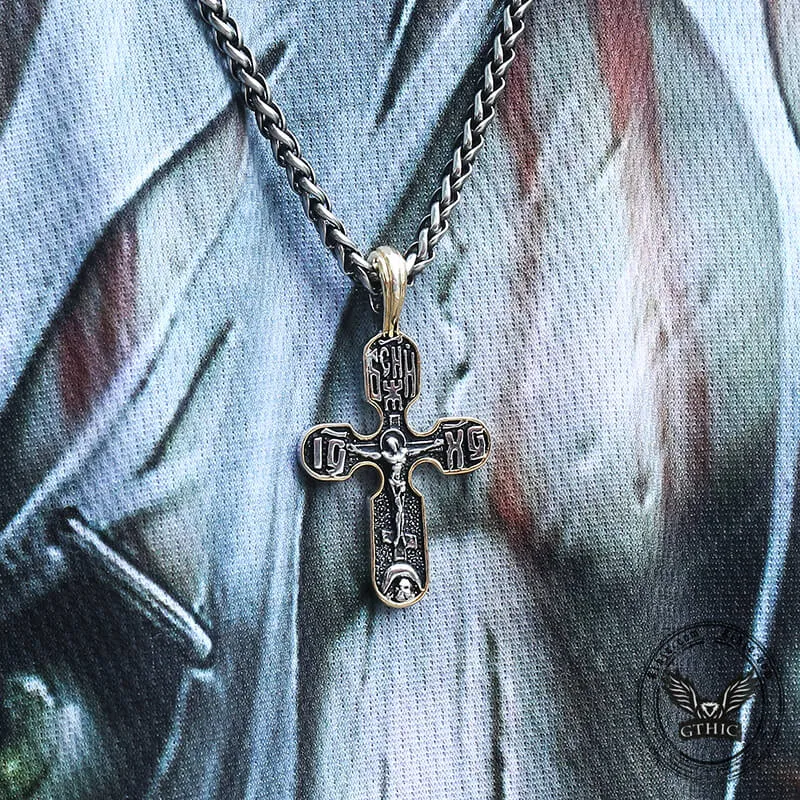 Jesus Christ Conquers Crucifixion Pure Tin Necklace sold by GTHIC product image thumbnail 3