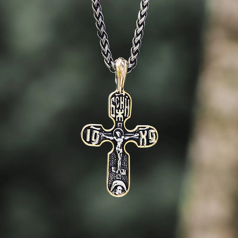Jesus Christ Conquers Crucifixion Pure Tin Necklace sold by GTHIC product image thumbnail 4
