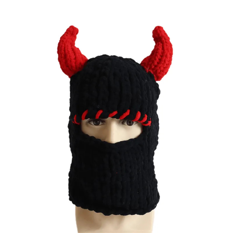 Devil Horns Knitted Balaclava Hat sold by GTHIC product image thumbnail 3
