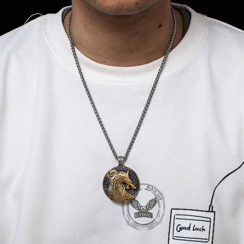 Nordic Dragon Stainless Steel Viking Pendant sold by GTHIC product image thumbnail 2