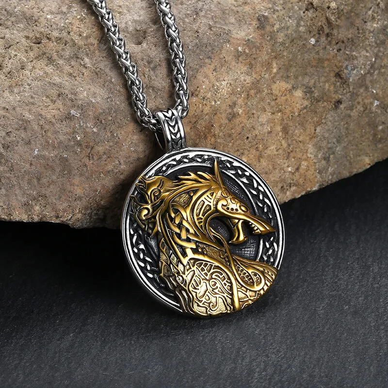 Nordic Dragon Stainless Steel Viking Pendant sold by GTHIC