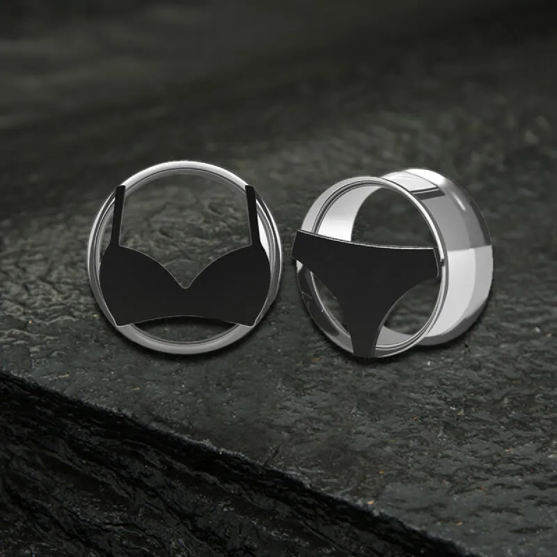 Exaggerated Underwear Design Stainless Steel Ear Gauge sold by GTHIC