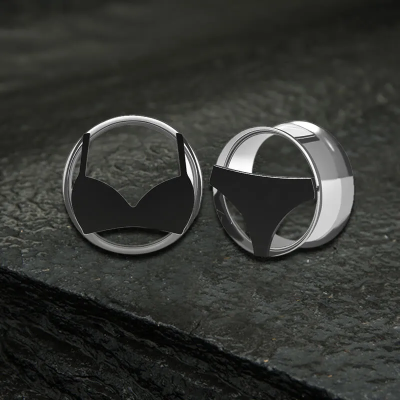 Exaggerated Underwear Design Stainless Steel Ear Gauge sold by GTHIC