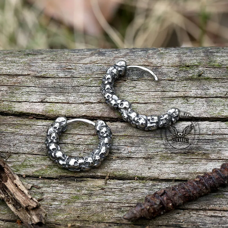 Vintage Gothic Skulls Stainless Steel Earrings sold by GTHIC product image thumbnail 4