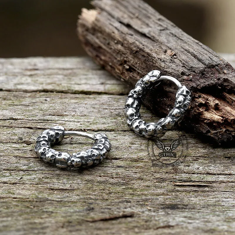 Vintage Gothic Skulls Stainless Steel Earrings sold by GTHIC product image thumbnail 3