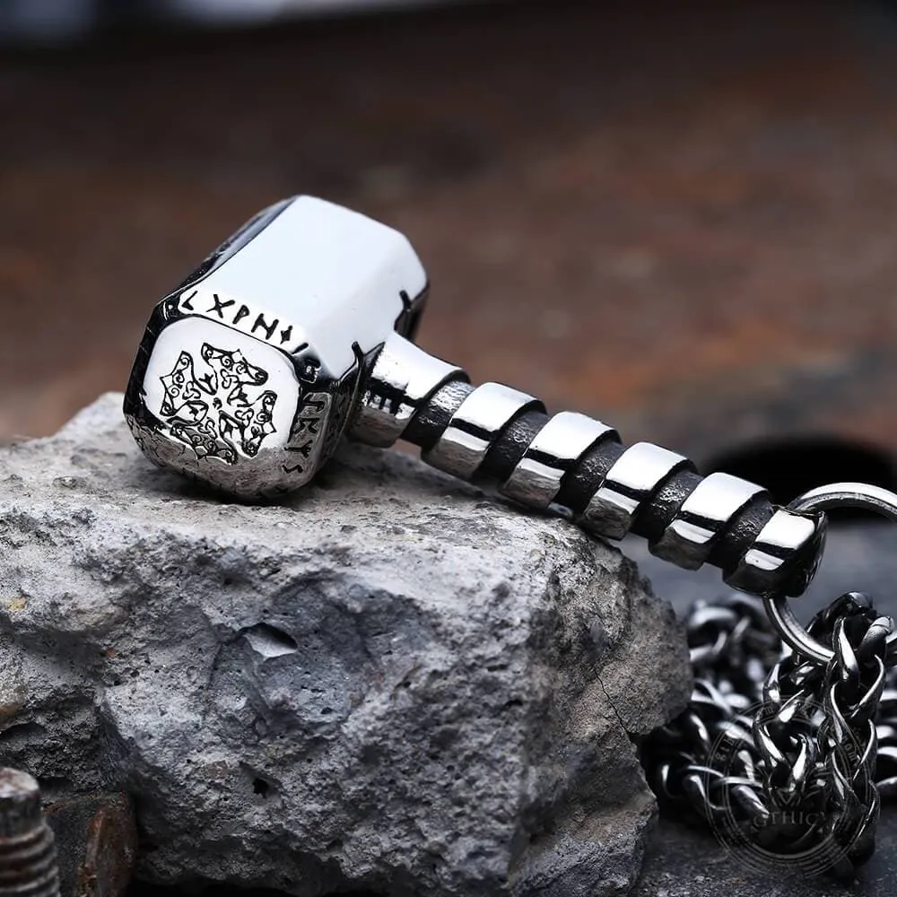 Thor's Hammer Valknut Stainless Steel Viking Necklace sold by GTHIC product image thumbnail 3