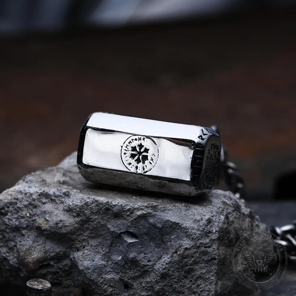 Thor's Hammer Valknut Stainless Steel Viking Necklace sold by GTHIC product image thumbnail 4