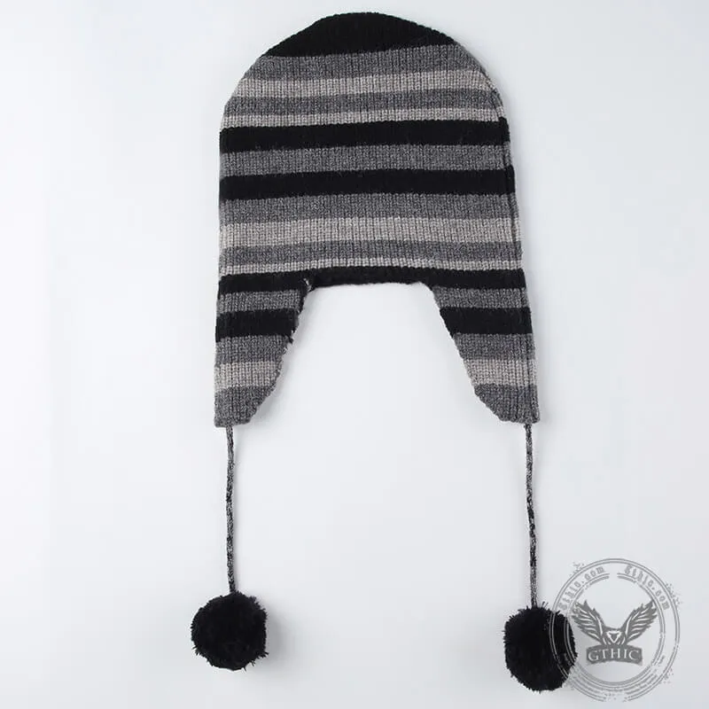Color Block Stripes Knit Trapper Hat sold by GTHIC product image thumbnail 3
