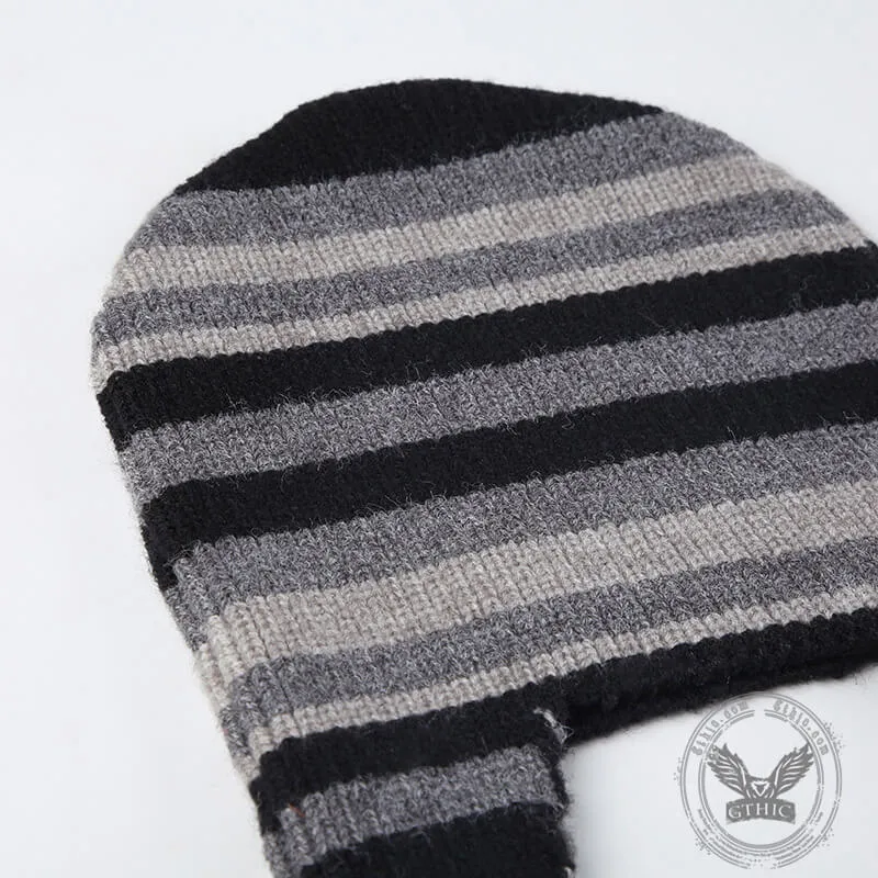 Color Block Stripes Knit Trapper Hat sold by GTHIC product image thumbnail 4