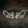 Skull With Chain Stainless Steel Punk Earrings sold by GTHIC