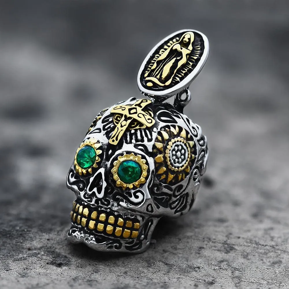 Vintage Cross Sugar Skull Pendant sold by GTHIC product image thumbnail 2