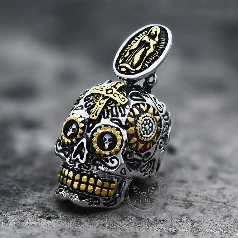 Vintage Cross Sugar Skull Pendant sold by GTHIC product image thumbnail 3