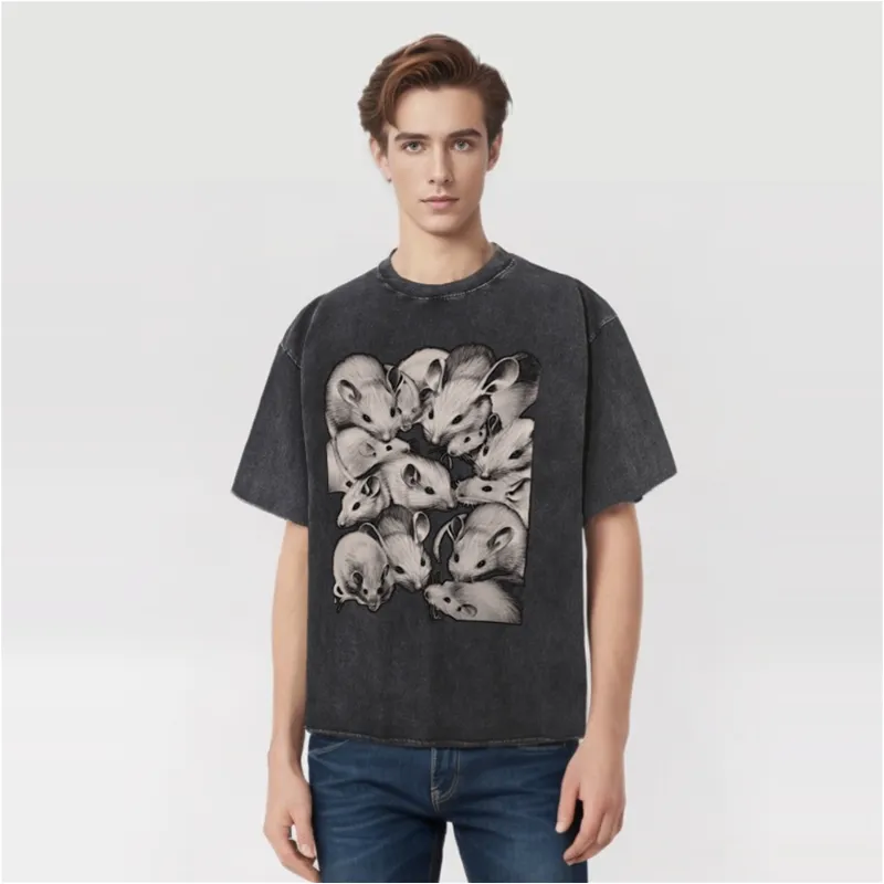 Gothic Creepy Rat Short Sleeve T-shirt sold by GTHIC product image thumbnail 2