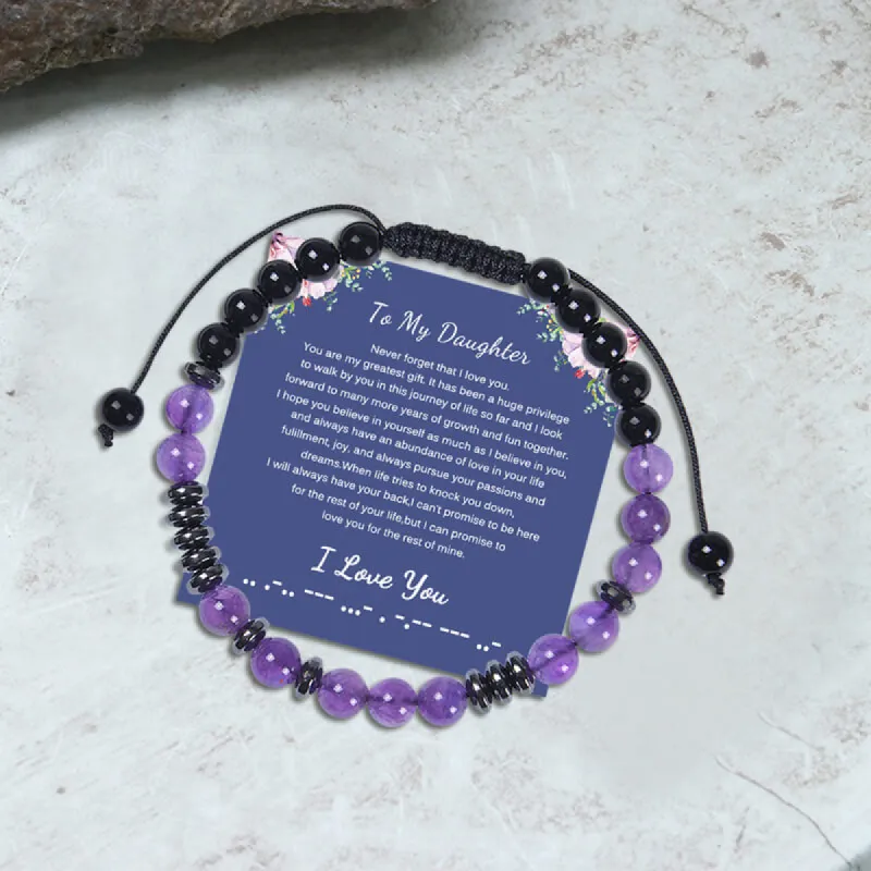 To My Daughter I Love You Morse Code Bracelet sold by GTHIC