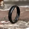 Minimalist Black Glossy Titanium Ring sold by GTHIC