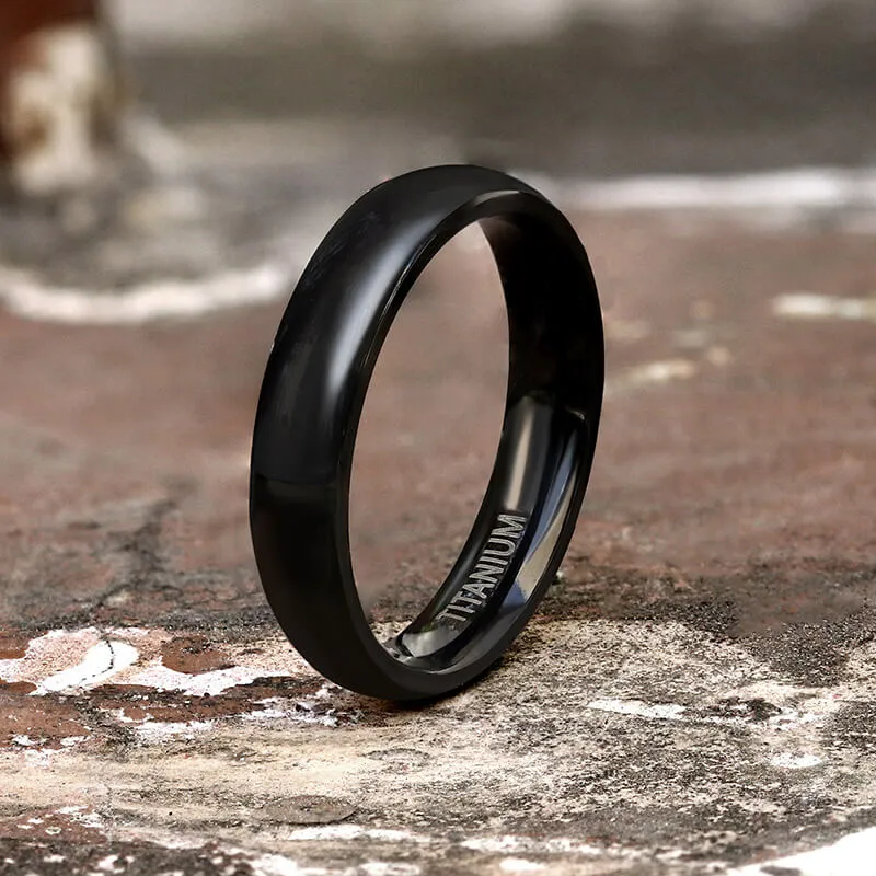 Minimalist Black Glossy Titanium Ring sold by GTHIC product image thumbnail 4