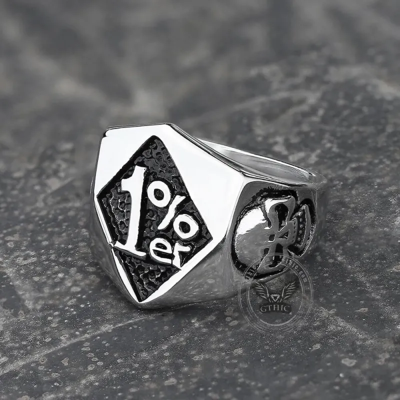 1% Stainless Steel Skull Ring made by GTHIC