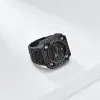 Vintage Portrait Cross Stainless Steel Ring sold by GTHIC