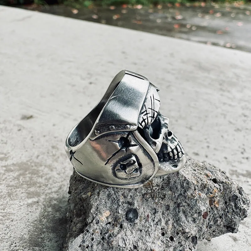 Aviator Helmet Skull Sterling Silver Ring sold by GTHIC product image thumbnail 5