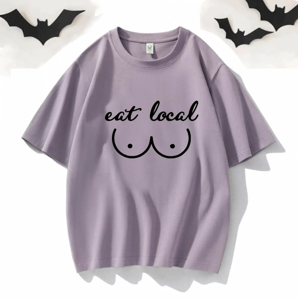 Eat Local Crew Neck Short Sleeve T-shirt sold by GTHIC product image thumbnail 5
