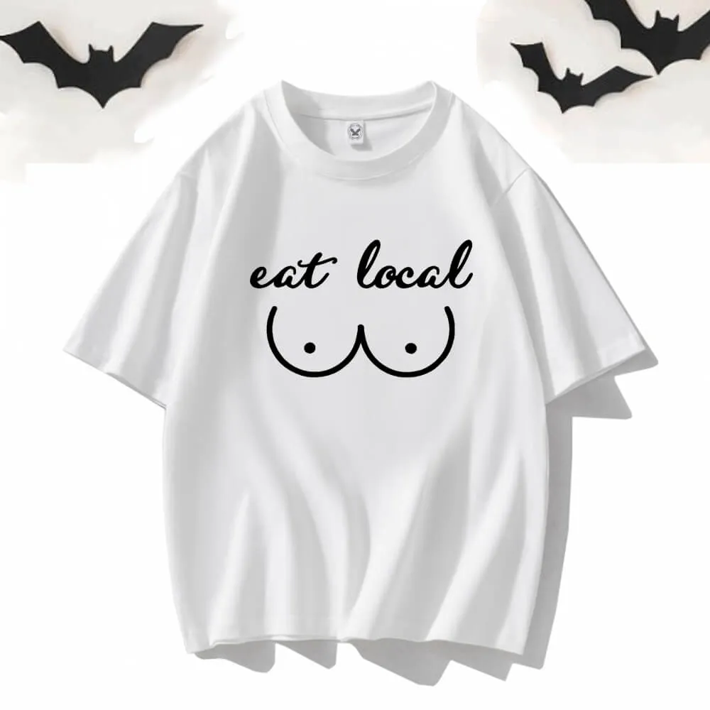 Eat Local Crew Neck Short Sleeve T-shirt sold by GTHIC product image thumbnail 2