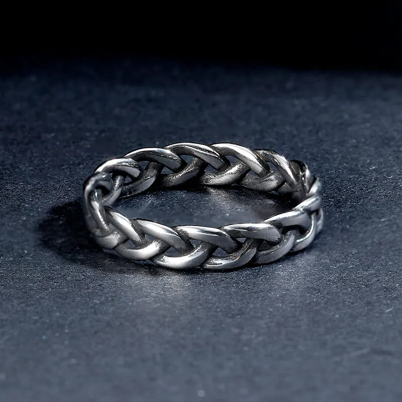 Simple Hollow Braided Twist Stainless Steel Ring sold by GTHIC product image thumbnail 3