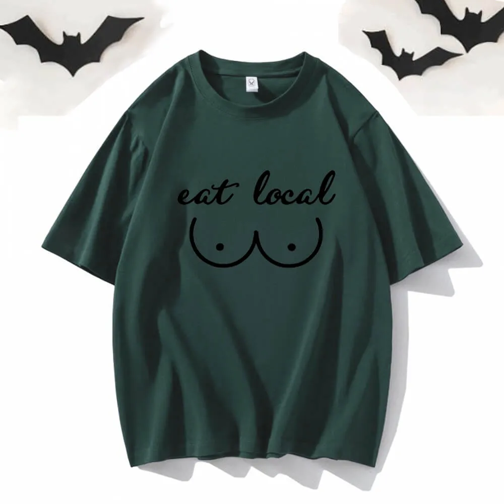 Eat Local Crew Neck Short Sleeve T-shirt sold by GTHIC product image thumbnail 3