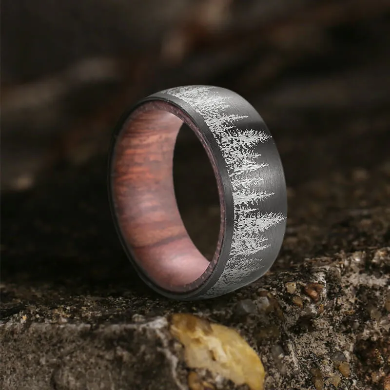 Forest Stainless Steel Wood Ring sold by GTHIC