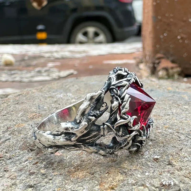 Thorns Gem-set Sterling Silver Gothic Ring sold by GTHIC product image thumbnail 4