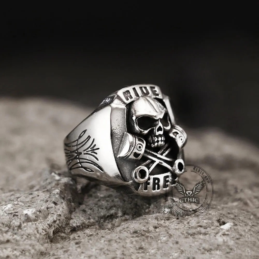 Retro Punk Stainless Steel Skull Ring sold by GTHIC product image thumbnail 4