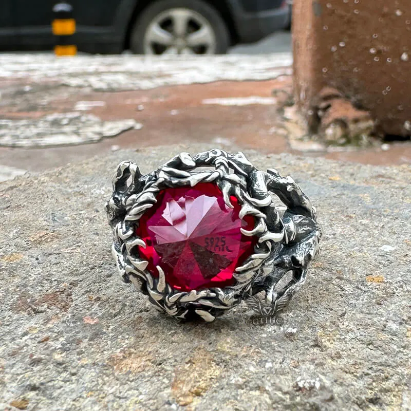 Thorns Gem-set Sterling Silver Gothic Ring sold by GTHIC product image thumbnail 2