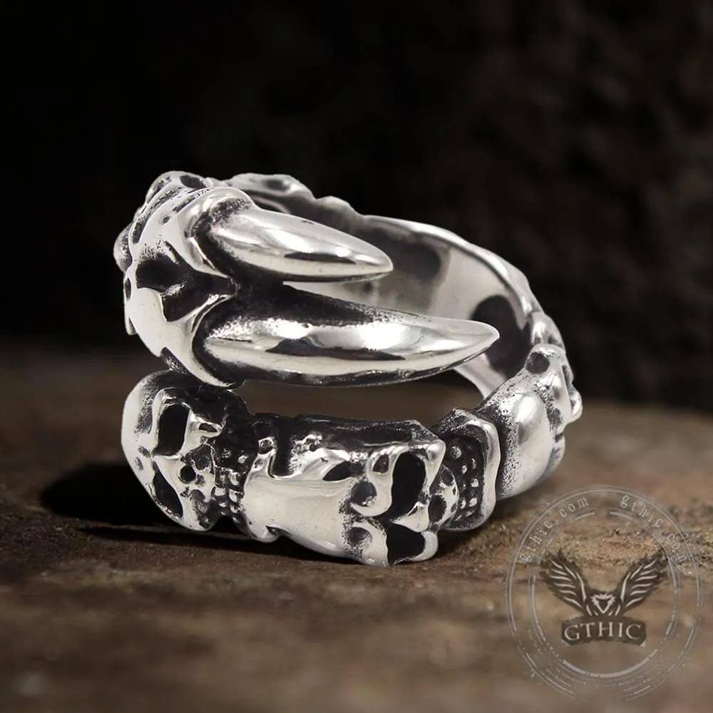 Beast Claw Stainless Steel Skull Ring sold by GTHIC product image thumbnail 3