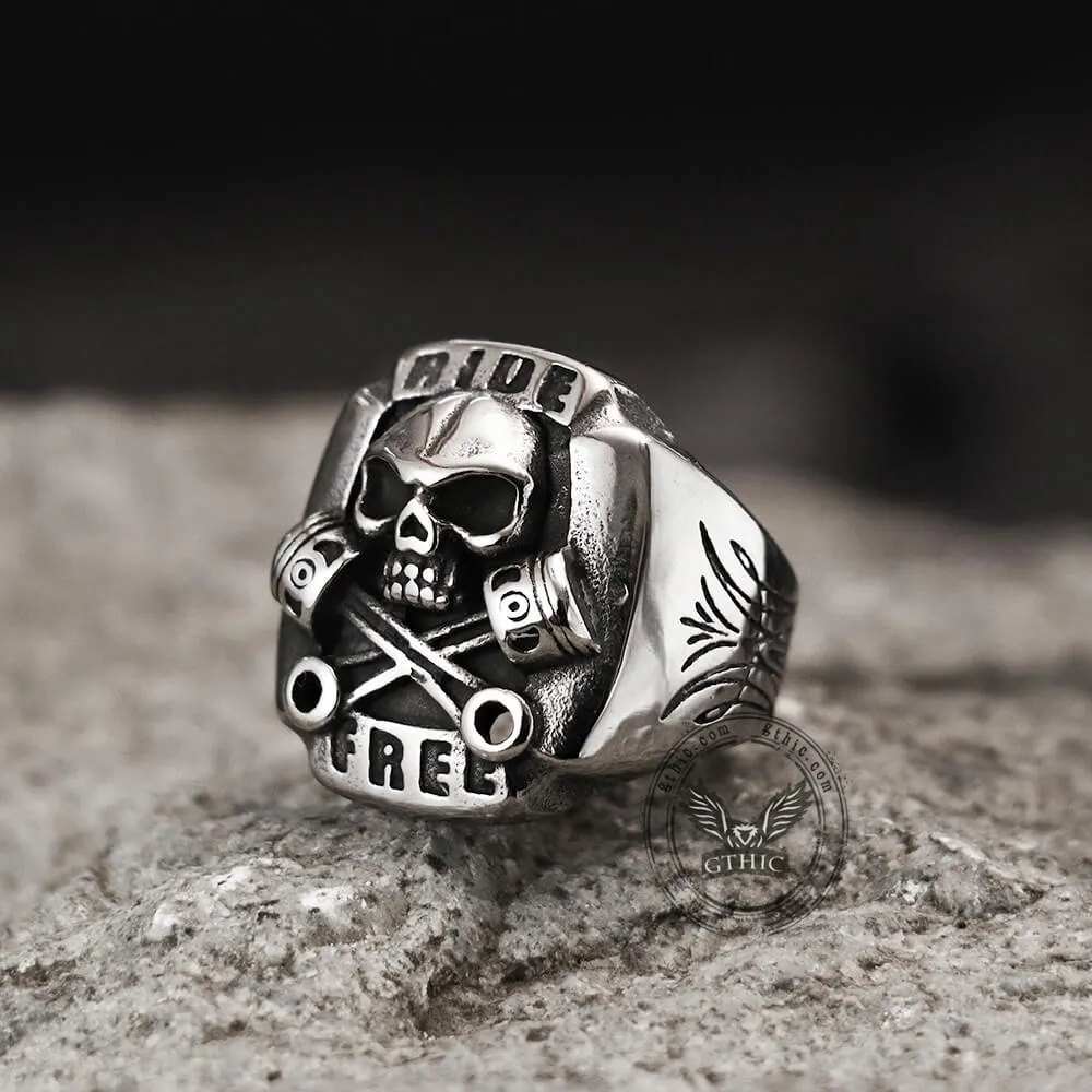Retro Punk Stainless Steel Skull Ring sold by GTHIC product image thumbnail 3