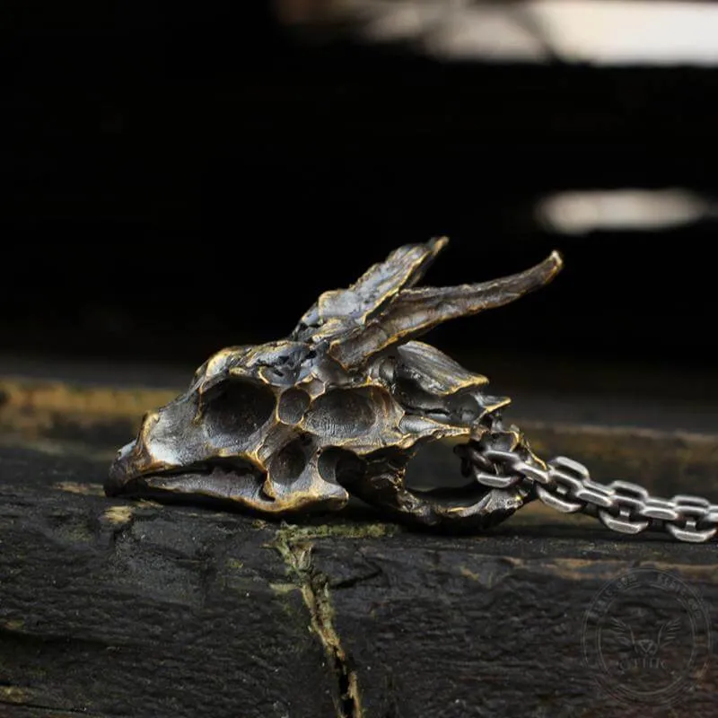 Dragon Sterling Silver Mens Skull Necklace sold by GTHIC product image thumbnail 2