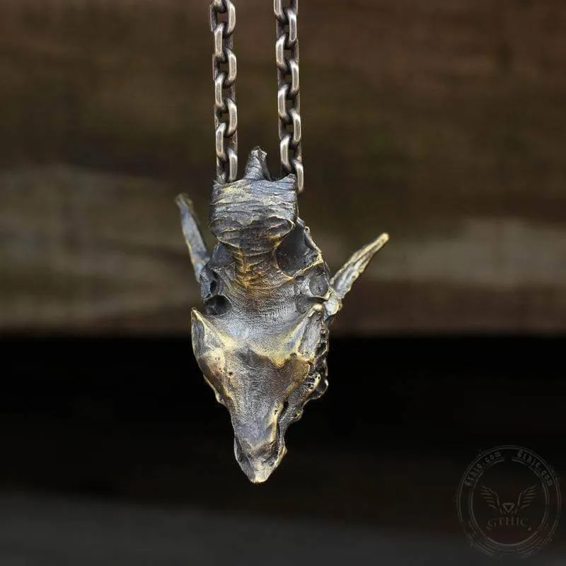 Dragon Sterling Silver Mens Skull Necklace sold by GTHIC product image thumbnail 3
