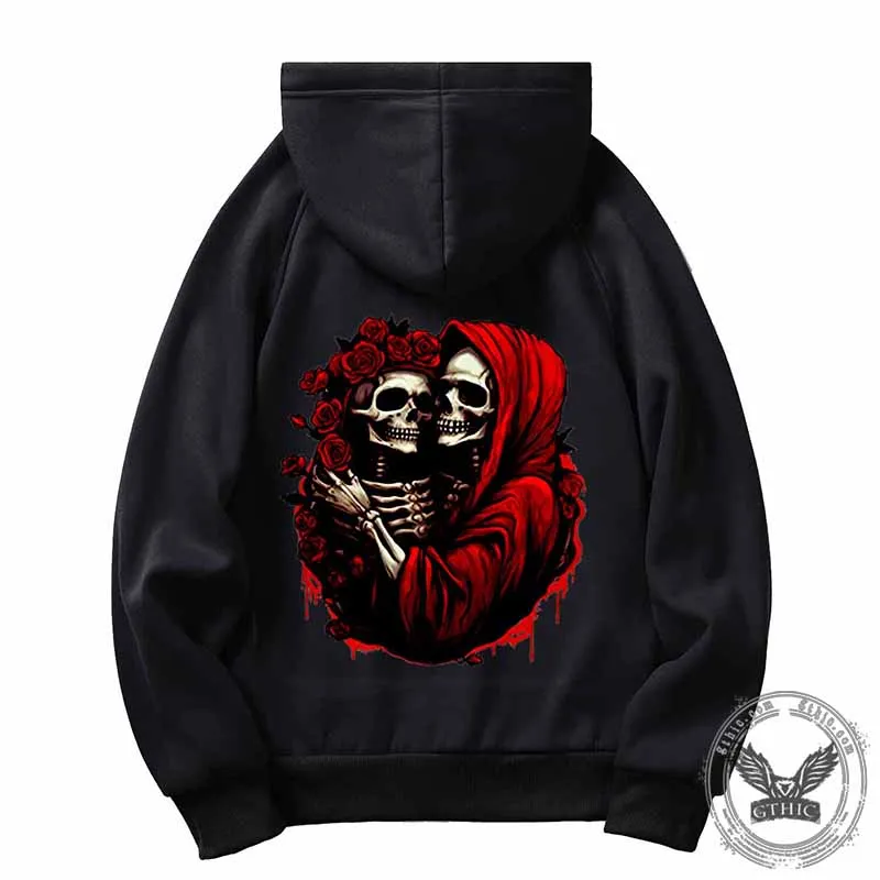 Gothic Skull Wedding Print Hoodie Coat sold by GTHIC product image thumbnail 2