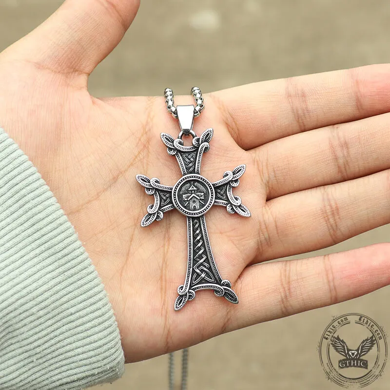 Vintage Celtic Cross Stainless Steel Viking Pendant sold by GTHIC product image thumbnail 2