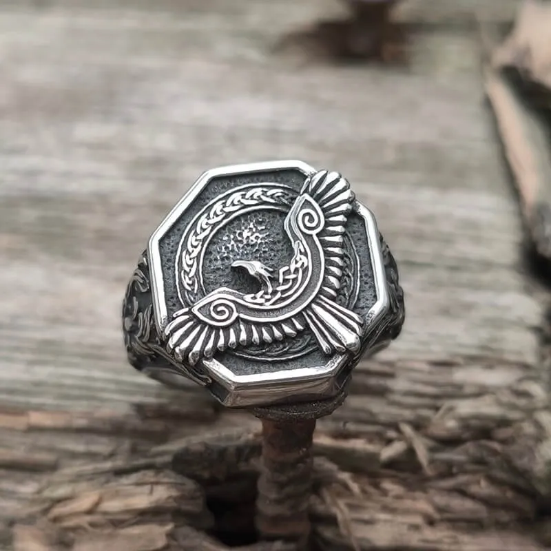 Norse Flying Eagle Stainless Steel Viking Ring sold by GTHIC