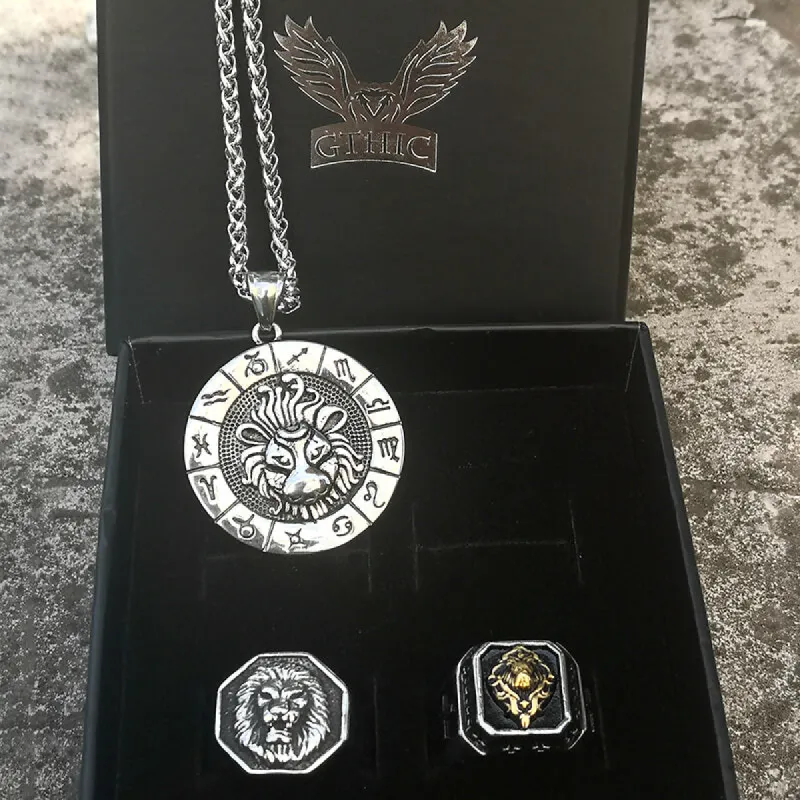 3 Pcs Lion Stainless Steel Jewelry Set sold by GTHIC